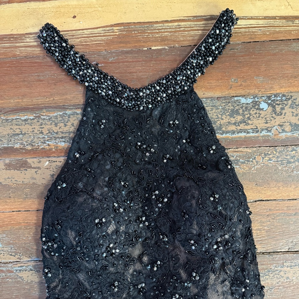 JVN by Jovani Black Halter Prom Dress - Picture 8 of 12